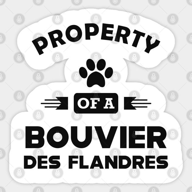 Bouvier des flandres - Property of a bouvier des flandres Sticker by KC Happy Shop